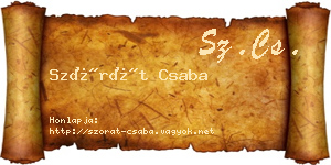Szórát Csaba névjegykártya